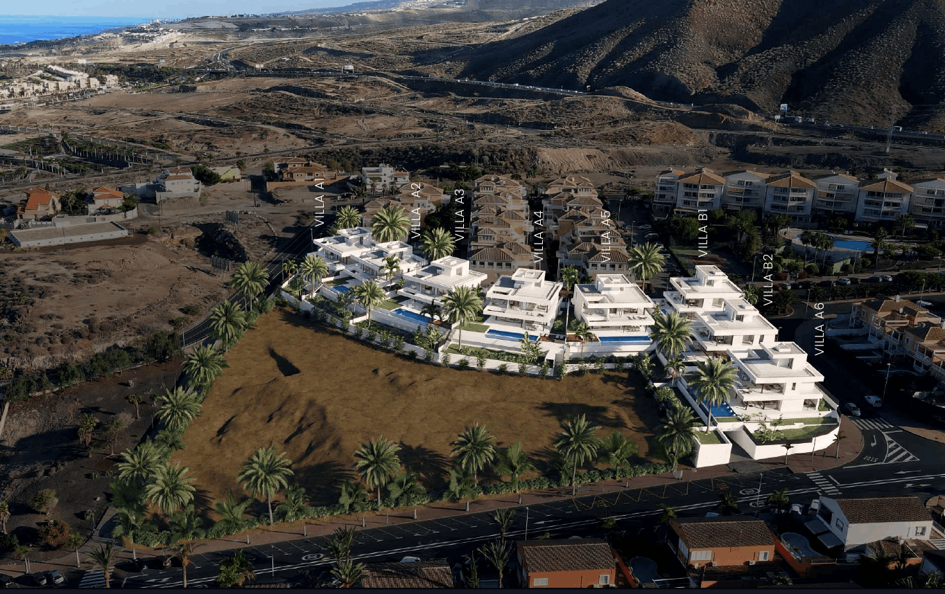 Aqua Eight masterplan showing villas type A and B