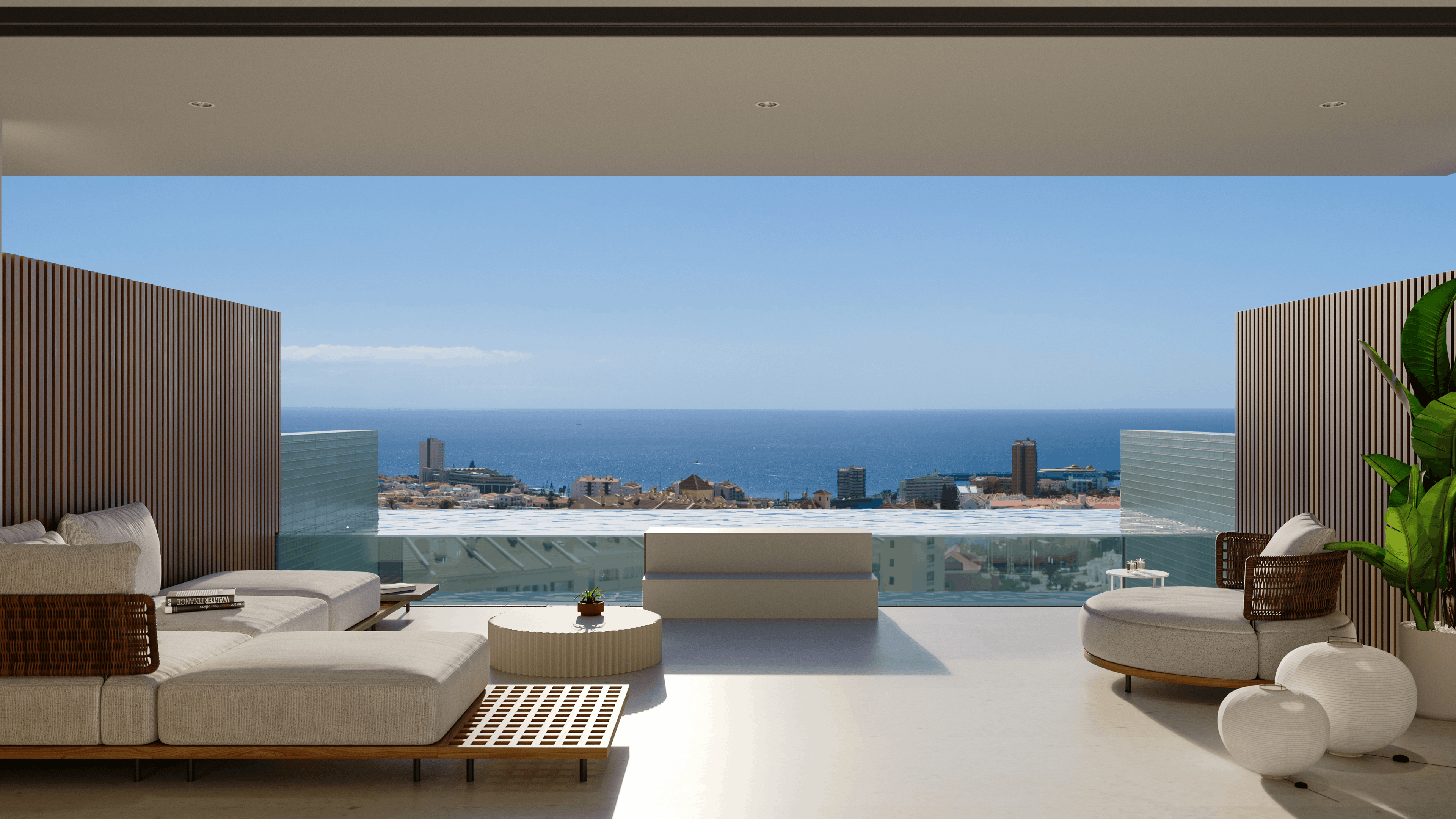 Private pool and terrace with sea views at ENA Luxury Homes